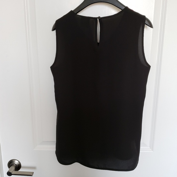 Anne Klein Burgundy & Black Pleated Blouse - Picture 3 of 8